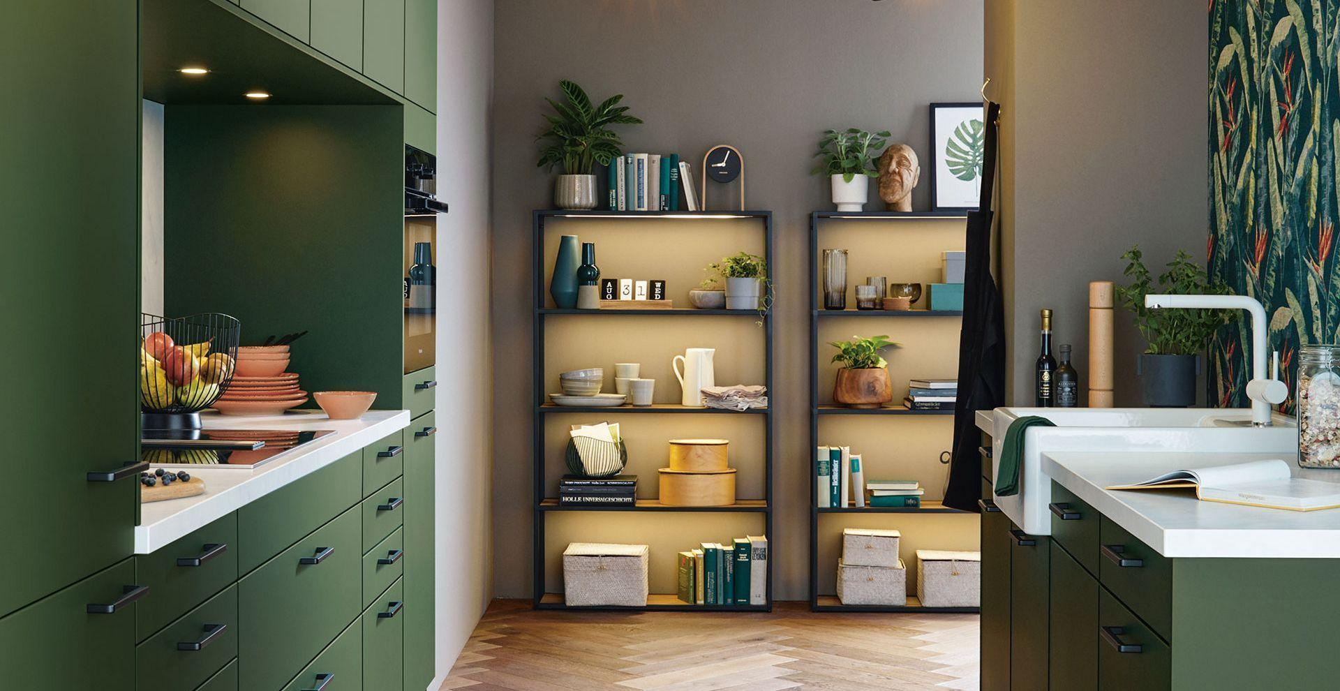 Grüne Küchenzeile
